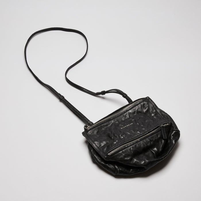 Givenchy Tumbled Sheepskin Mini Pandora Black (Front)