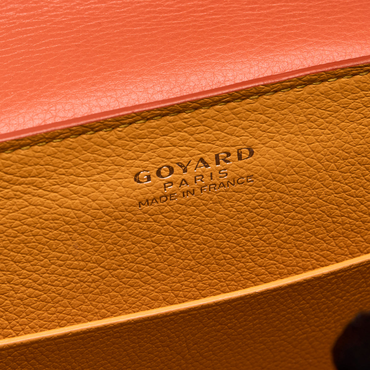 Goyard Orange Mini Goyardine Saigon Handbag(Label)