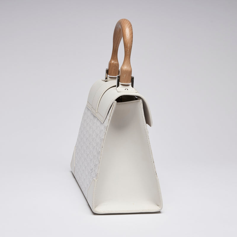 Goyardine Structure Saigon White Hand Bag (Side)