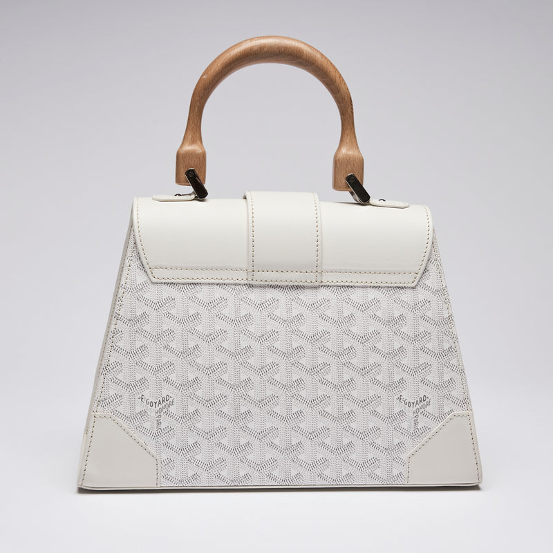 Goyardine Structure Saigon White Hand Bag (Back)