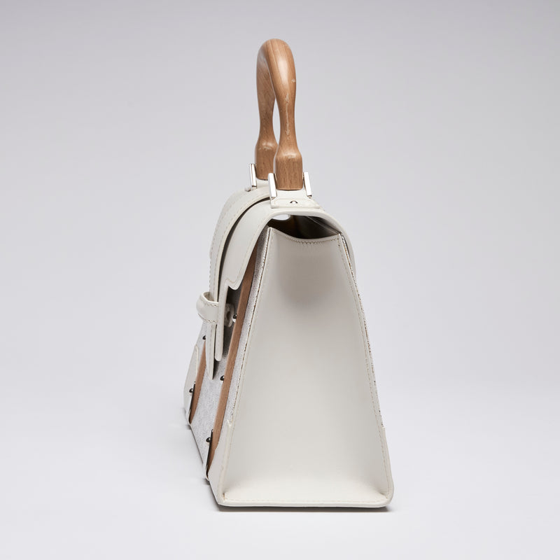 Goyardine Structure Saigon White Hand Bag (side)