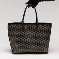 Goyard Reversible Small Goyardine Artois PM Black Tote (back)