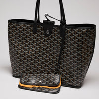 Goyard Reversible Small Goyardine Artois PM Black Tote (Front)