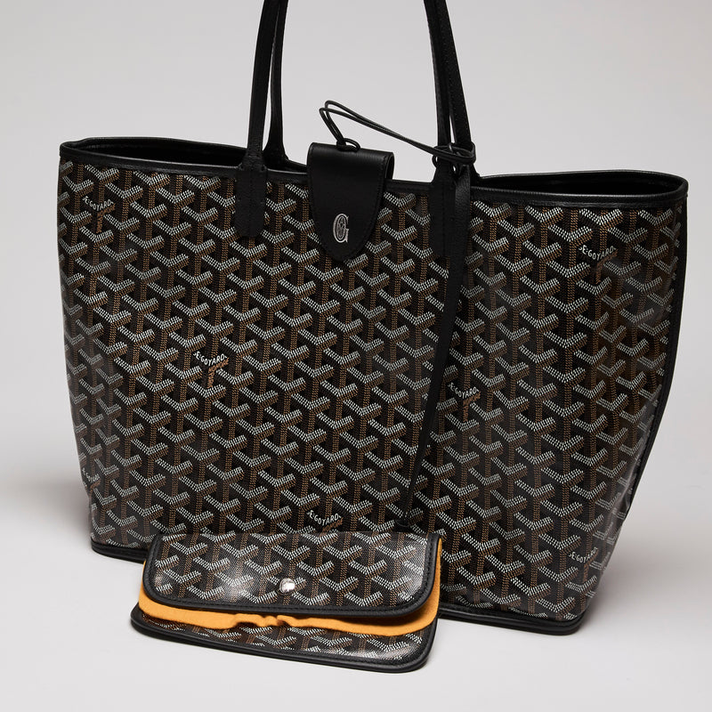 Goyard Reversible Small Goyardine Artois PM Black Tote (Front)