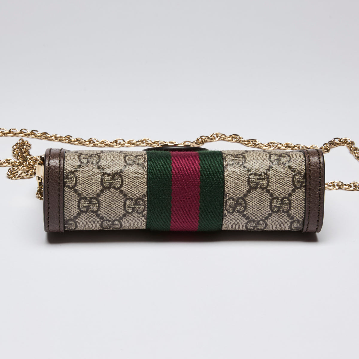  Excellent pre-Loved Stylish Gucci GG Supreme Monogram Mini Ophedia Chain Shoulder Bag  (Bottom)