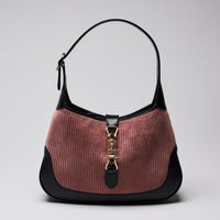 Gucci Small "Jackie" bag, Pink Corduroy with Leather Details