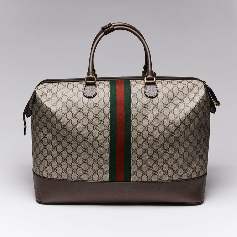 Gucci "GG Supreme Ophidia" Carry-on Duffle Bag, Large Size