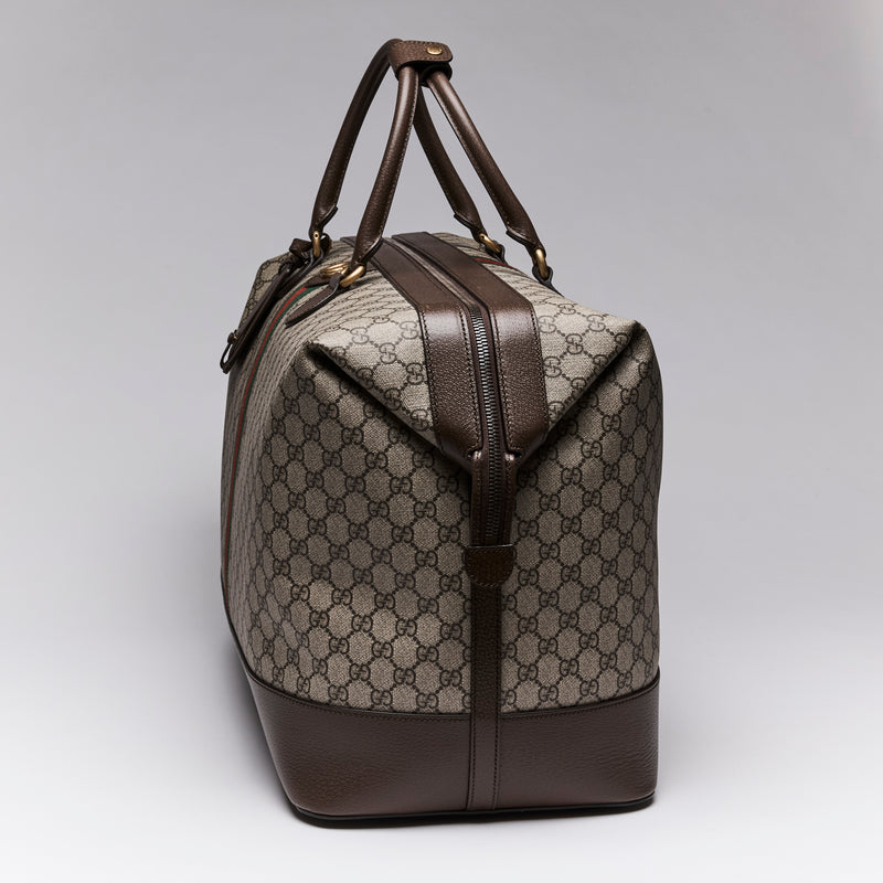 Gucci "GG Supreme Ophidia" Carry-on Duffle Bag, Large Size