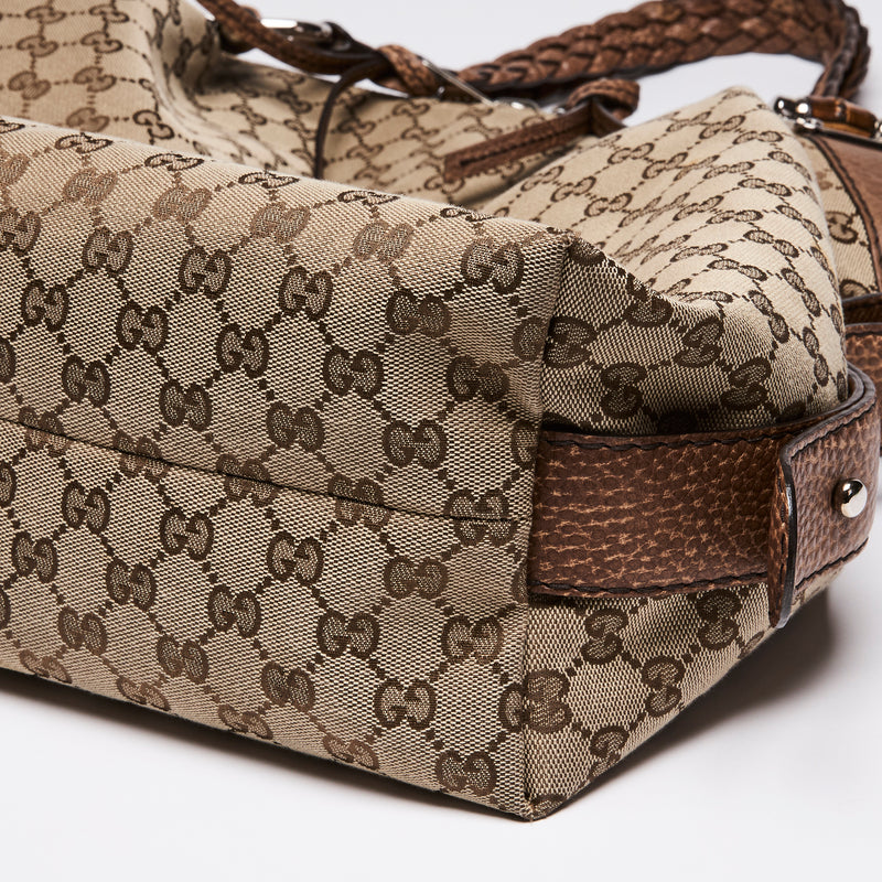 Gucci GG Canvas "Bamboo Shopper" Shoulder Bag