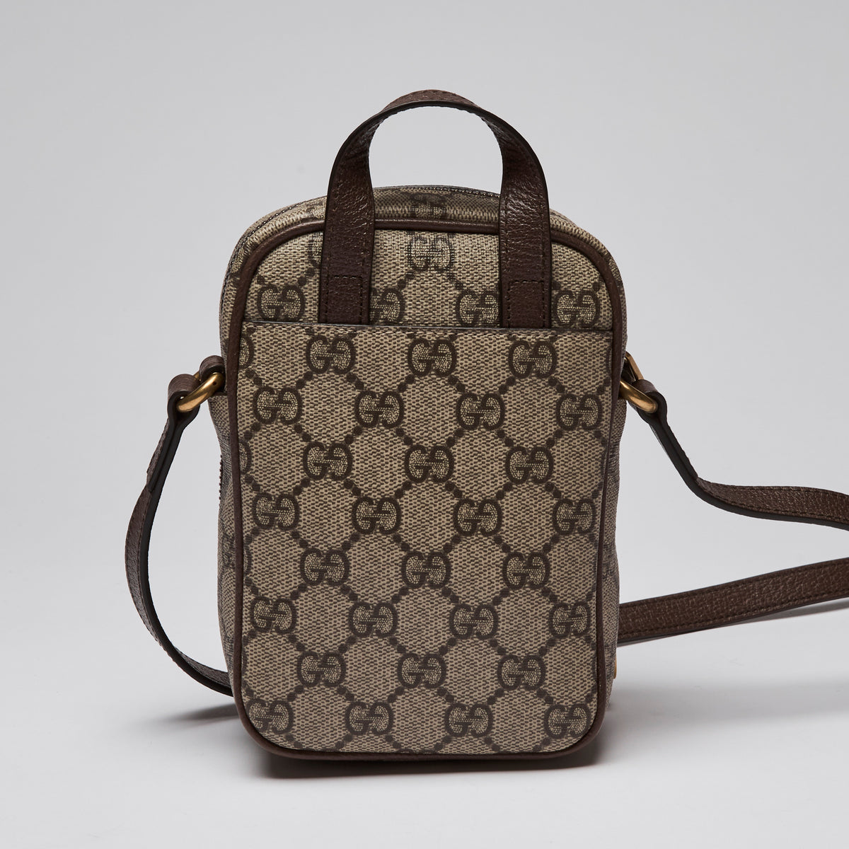 Gucci "Ophidia" Supreme Monogram Mini Crossbody Bag