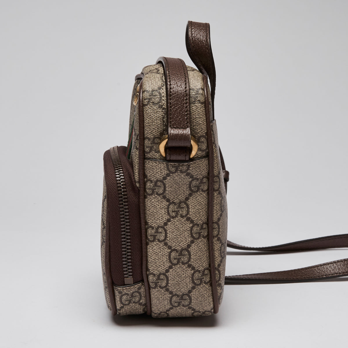 Gucci "Ophidia" Supreme Monogram Mini Crossbody Bag