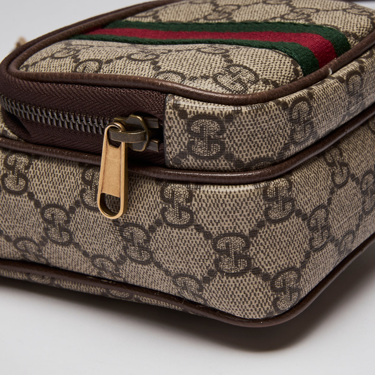 Gucci "Ophidia" Supreme Monogram Mini Crossbody Bag