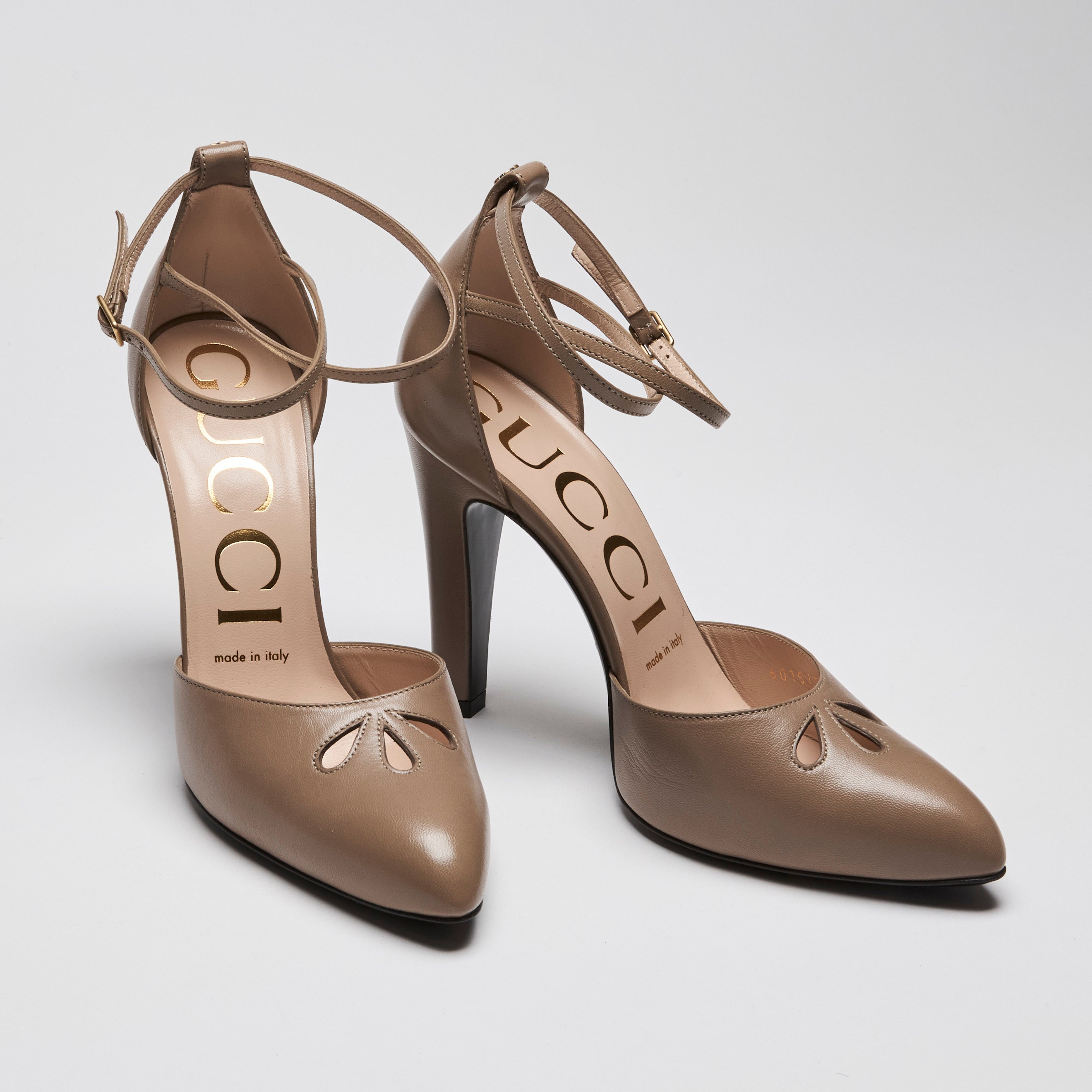 Gucci heels brown on sale