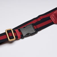 Gucci Red Grained Leather Logo Belt Bag(clasp)