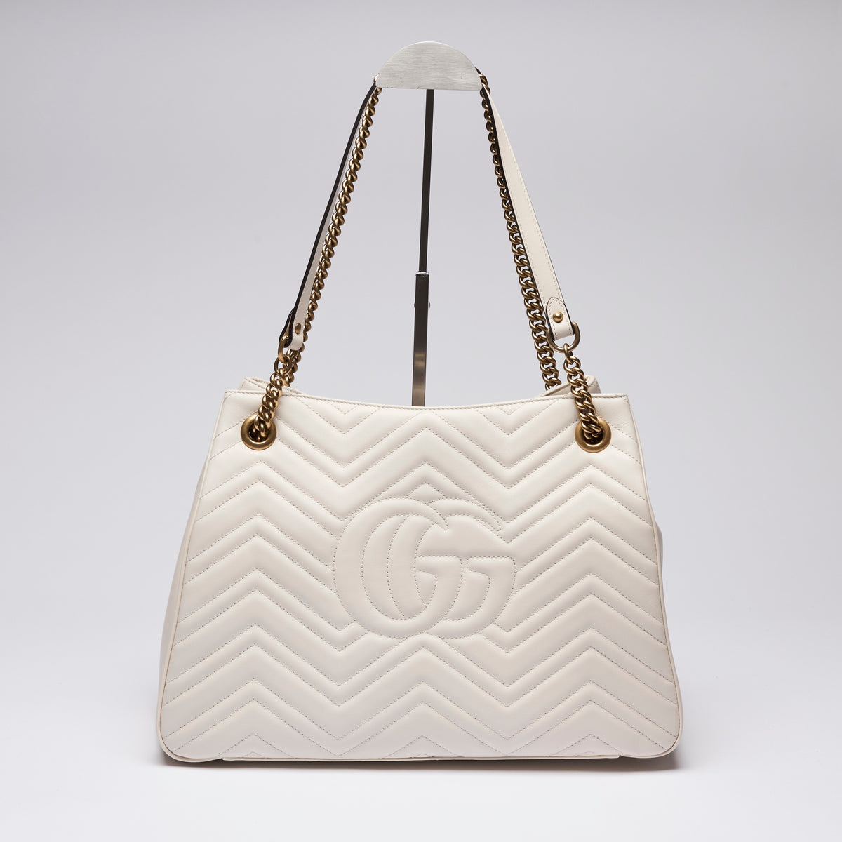 Gucci GG Marmont Shoulder Tote Bag Cream (Back)