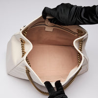 Gucci GG Marmont Shoulder Tote Bag Cream (Interior)