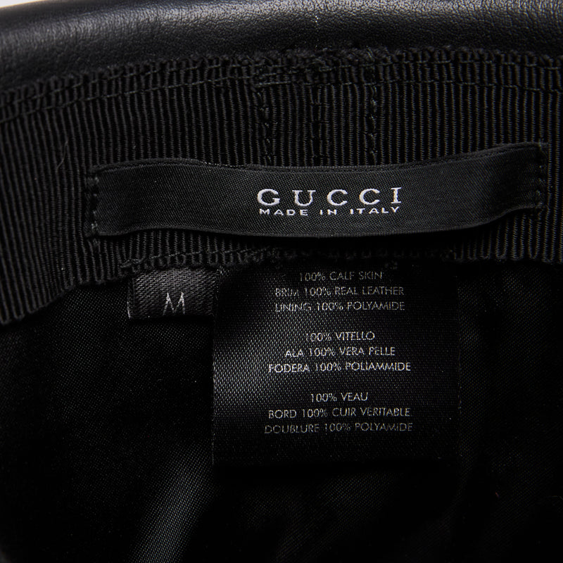 Gucci “Cappello Donna” Calfskin Leather and Pony Hair Fedora