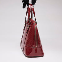 Gucci Patent Microguccissima Nice Top Handle Dome Bag Rose Red (Side)