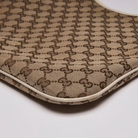 Gucci Brown & Cream GG Canvas Monogram Britt Shoulder Bag (Corner)