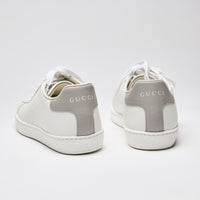 Gucci Gucci White Perforated Interlocking GG Leather Sneakers Size 37