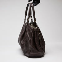 Gucci Dark Brown Guccissima Leather Sukey Tote (Side)