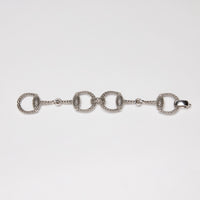 Gucci Sterling Silver Horsebit Diamantissima Bracelet