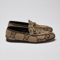 Gucci Jordaan Loafer in Beige and ebony GG CanvasSize 37 (side)