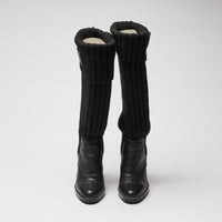 Gucci Knee-High Boots with Ribbing Size 35