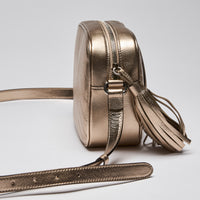 Gucci Small Blondie Metallic Leather Cross-Body Bag (side of handbag)