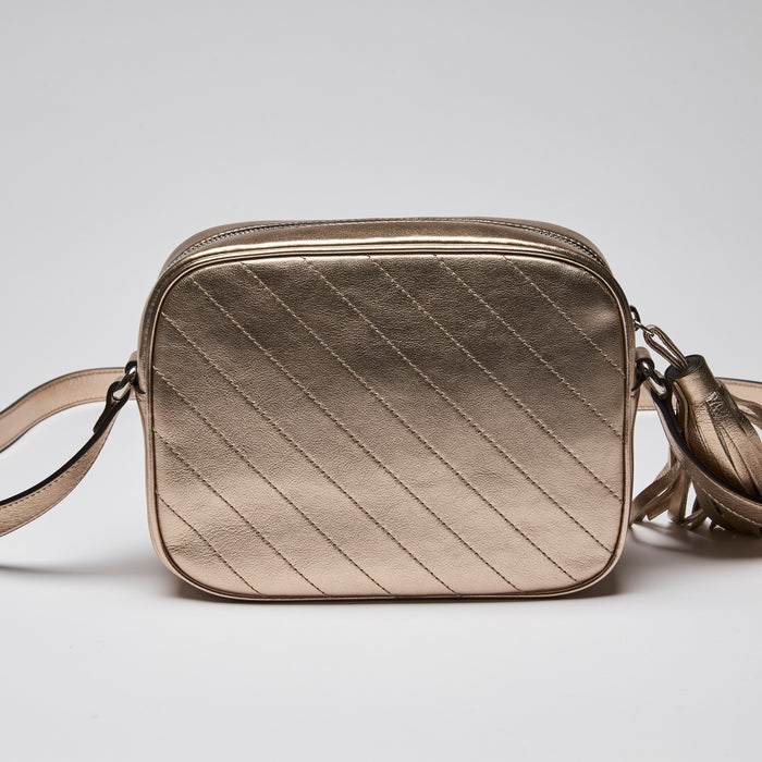 Gucci Small Blondie Metallic Leather Cross-Body Bag (back of bag)