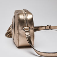 Gucci Small Blondie Metallic Leather Cross-Body Bag (side of handbag)