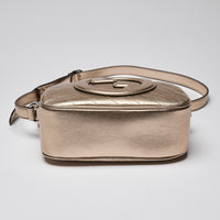 Gucci Small Blondie Metallic Leather Cross-Body Bag (bottom of handbag)