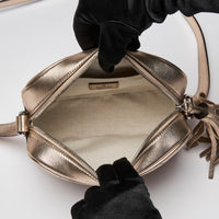 Gucci Small Blondie Metallic Leather Cross-Body Bag (interior photo)