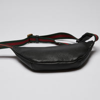 Gucci Grained Calfskin Small Logo Belt Bag Black