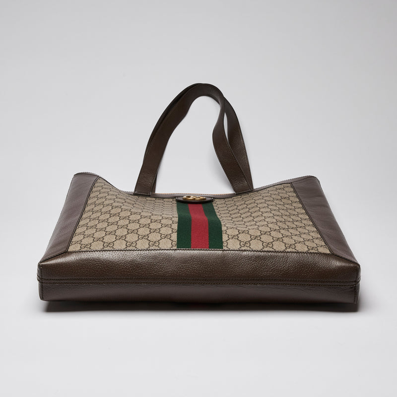 Gucci GG Supreme Web Large Soft Ophidia Tote with Pouch