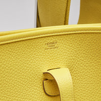 Hermes Yellow Grained Leather Evelyne Crossbody Bag