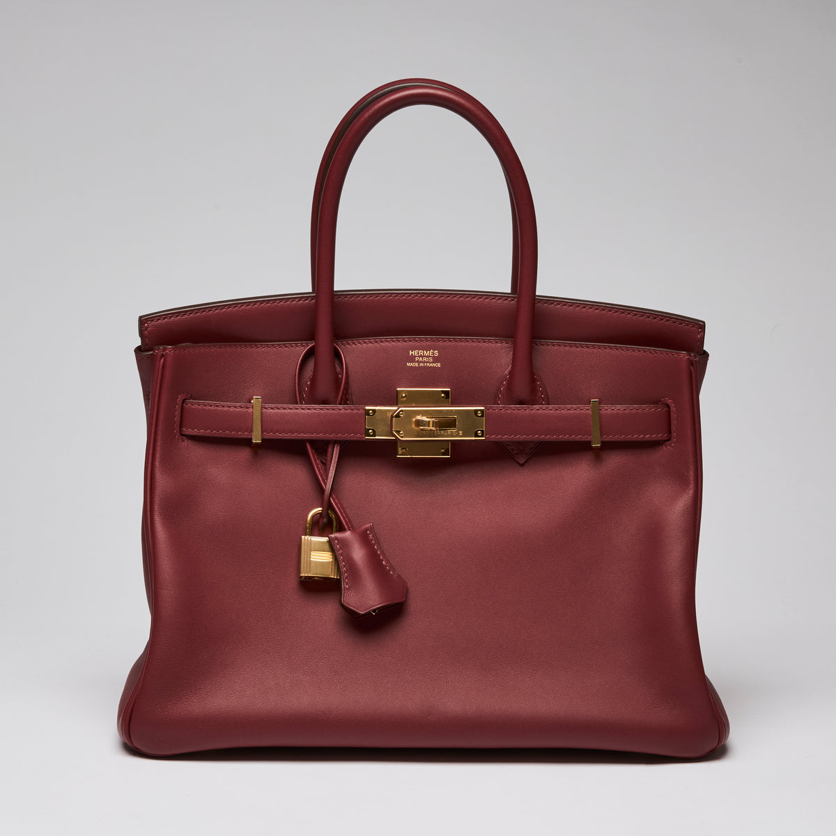 Hermes Burgundy Swift Leather Birkin 30