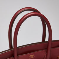 Hermes Burgundy Swift Leather Birkin 30