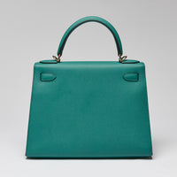 Hermes Teal Togo Leather Kelly 30