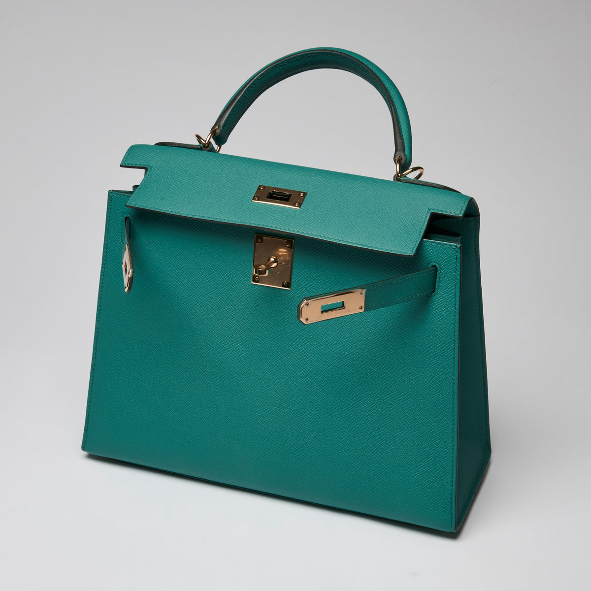 Hermes Teal Togo Leather Kelly 30