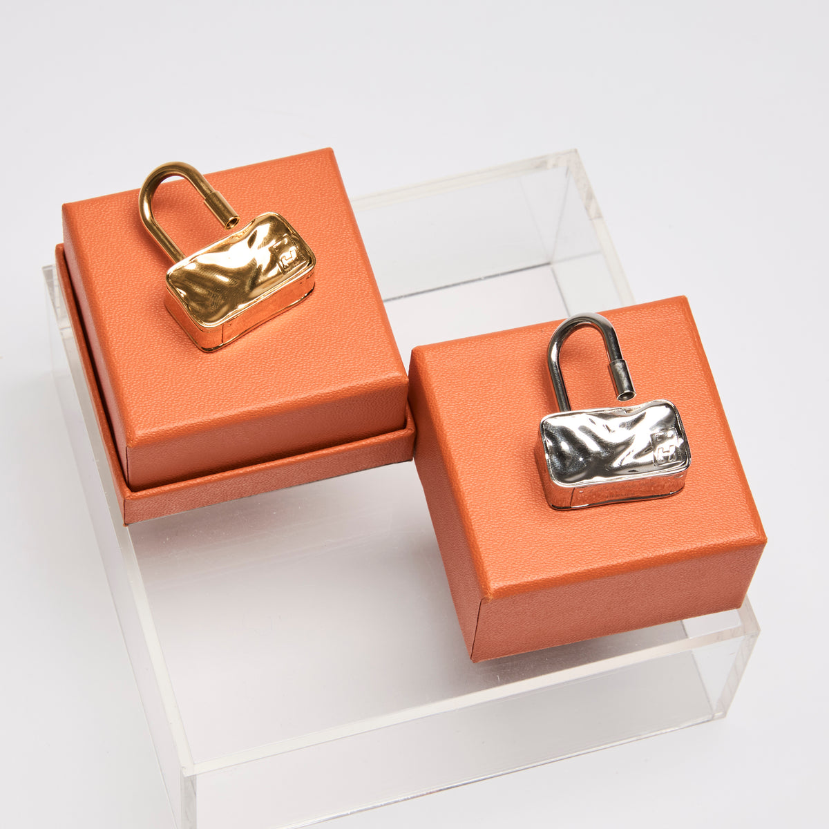 Hermes "Cadena" Padlock Trunk Bag Charms. Sold Separately