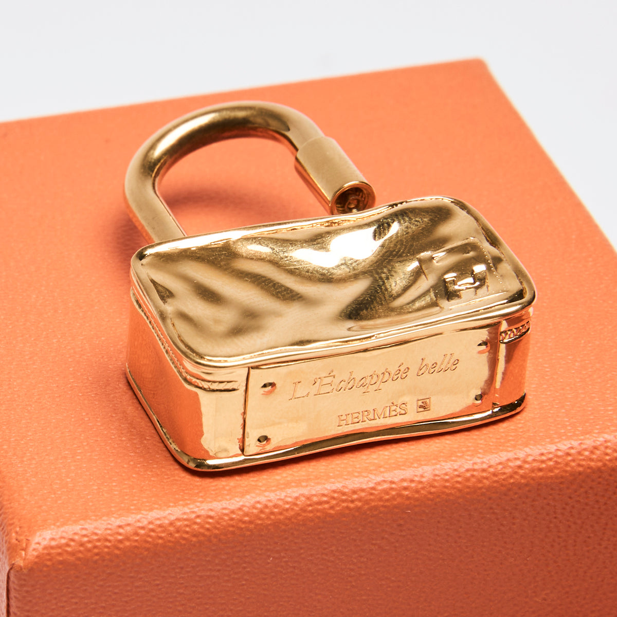 Hermes "Cadena" Padlock Trunk Bag Charms. Sold Separately