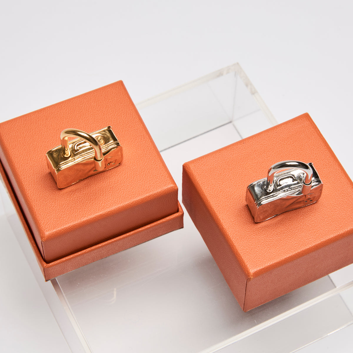 Hermes "Cadena" Padlock Trunk Bag Charms. Sold Separately