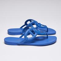 Hermes Blue Aloha Jelly Sandals Size 38 (side)