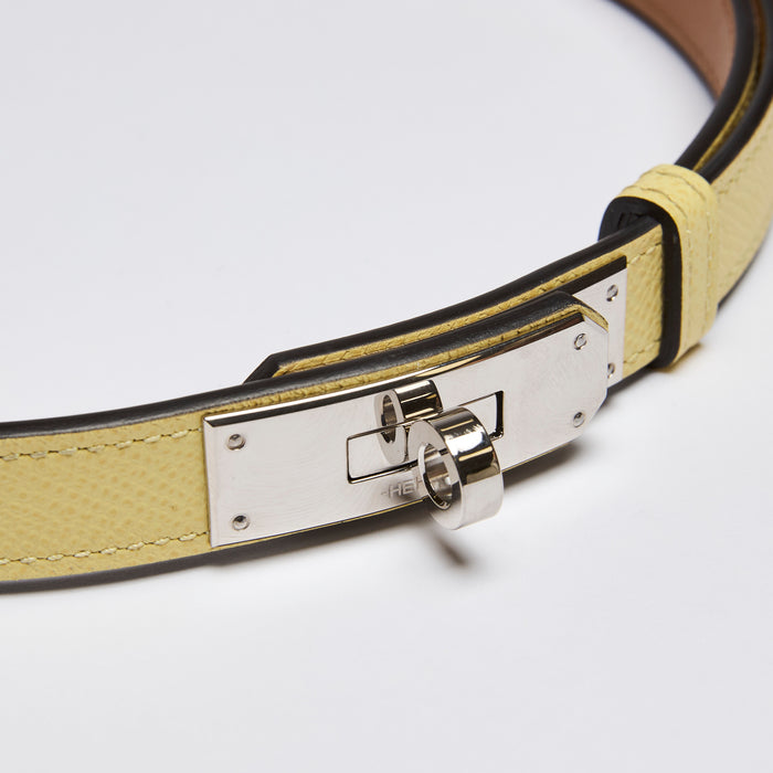 Hermes Epsom Kelly Belt Jaune Poussin