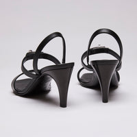 Hermes Glamour Slingback Sandals Black Size 37.5