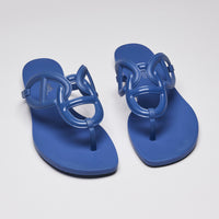 Hermes Egerie Sandals Blue Outremer Size 38