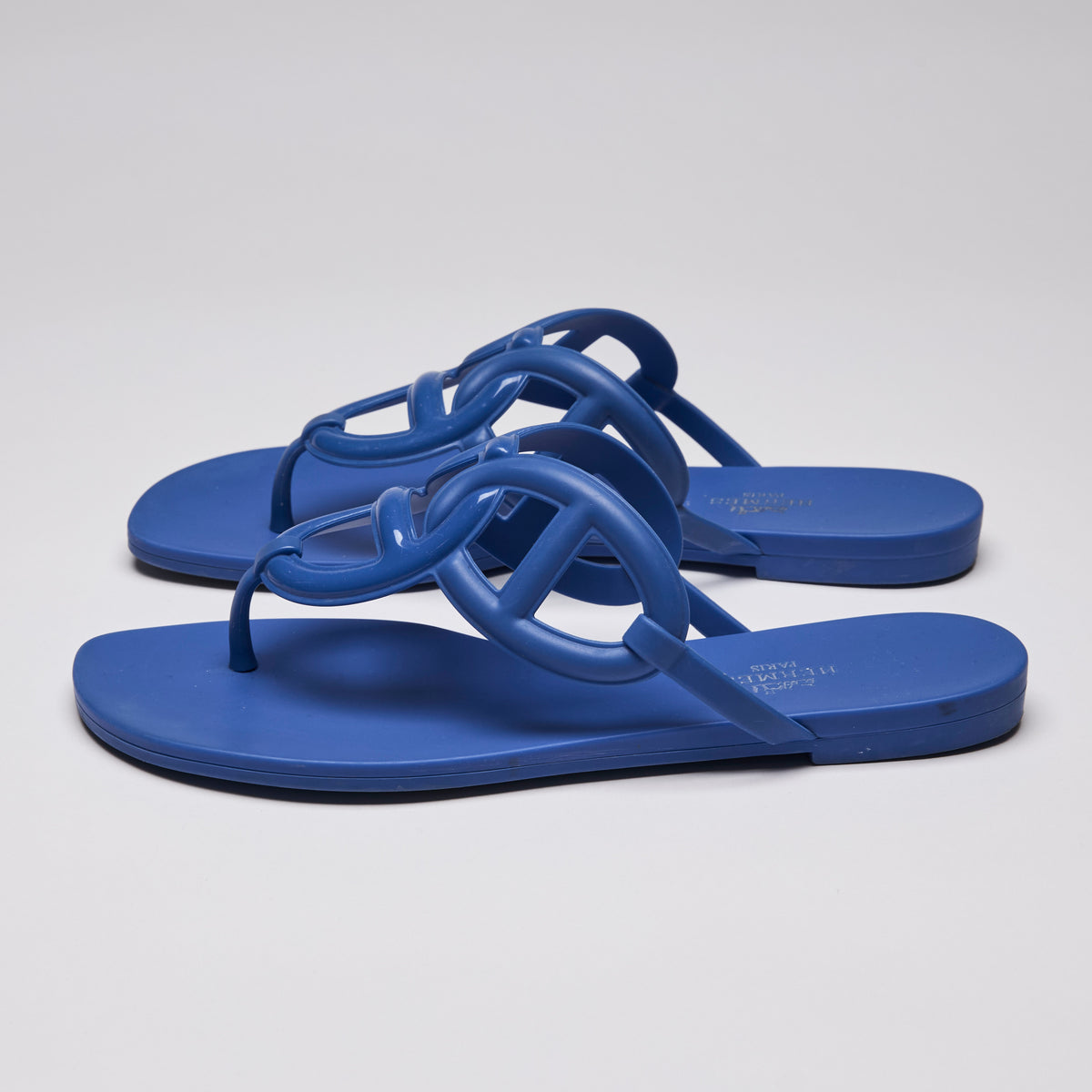 Hermes Egerie Sandals Blue Outremer Size 38