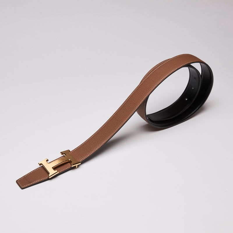 Hermes 'H' Belt Buckle & Reversible Leather Strap