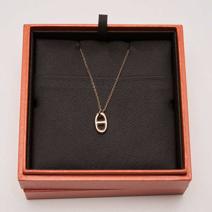 Hermes Farandole Rose Gold Pendant Necklace (small)(front)